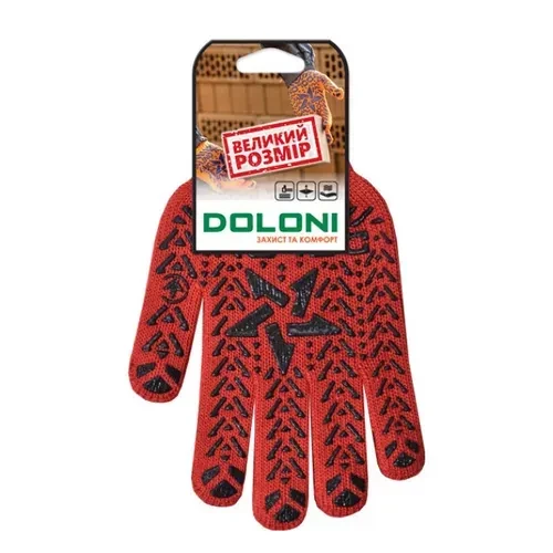 Перчатки DOLONI трикотажные со звездой красные р.11 4040 Перчатки DOLONI трикотажные со звездой красные р.11 4040