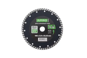 Диск алмазный по бетону APRO 180мм турбо 830033
