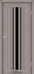 Дверное полотно StilDoors ARIZONA Трюфель черное стекло 800мм