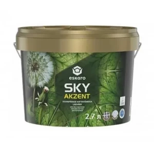 Краска ESKARO Akzent Sky 2,7л белая для потолка.