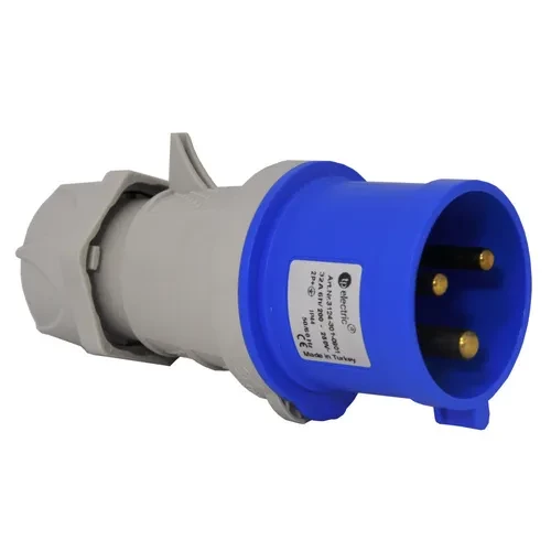 Вилка силовая TP electric 32А/3 (2Р+РЭ) IP44 Вилка силовая TP electric 32А/3 (2Р+РЭ) IP44