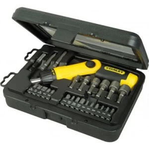 Отвертка STANLEY PISTOL GRIP RATCHET со сменными насадками 22шт 0-63-022