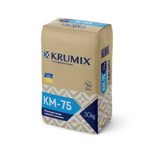 Штукатурка KRUMIX машинная KM-75 30кг (40шт/пал) Штукатурка KRUMIX машинная KM-75 30кг (40шт/пал)