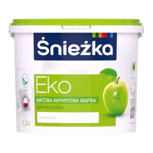 Краска водоэмульсионная SNIEZKA EKO матовая 4,2 кг