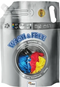 Гель для стирки Wash and Free универсальный дой-пак 2кг