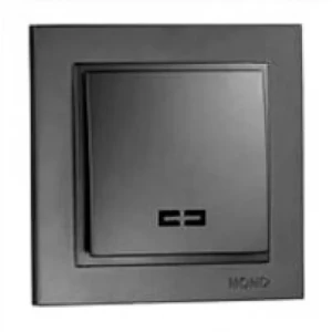 Выключатель 1-кл.с подсветкой графит Mono Electric DESPINA 102-202025-101, арт. 18304 (шт.)