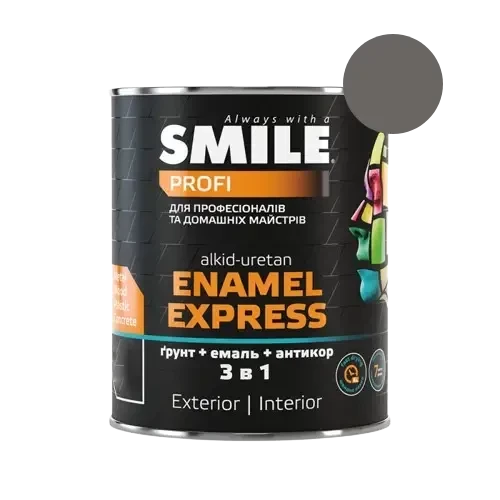 Краска молотковая SMILE 3 в 1 0,7л Антрацит Краска молотковая SMILE 3 в 1 0,7л Антрацит