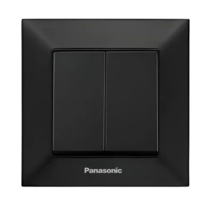 Выключатель 2-клав. черный Arkedia Slim Panasonic WNTC 0109-2BL