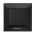 Выключатель 2-клав. черный Arkedia Slim Panasonic WNTC 0109-2BL