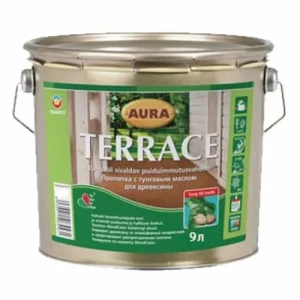 Масло для дерева AURA Terrace 9л бесцветное.
