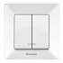 Выключатель 2-кл. с подсветкой белый Arkedia Slim Panasonic WNTC0010-2WH-UA