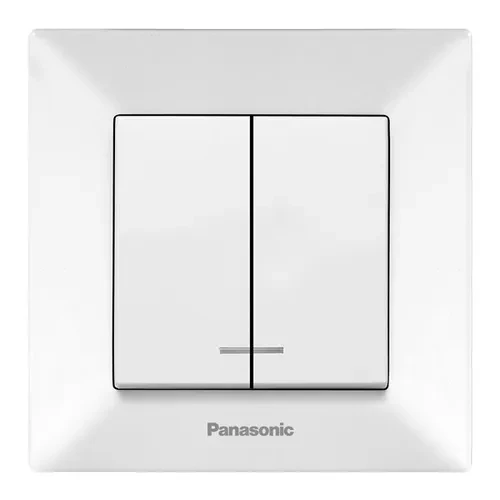 Выключатель 2-кл. с подсветкой белый Arkedia Slim Panasonic WNTC0010-2WH-UA Выключатель 2-кл. с подсветкой белый Arkedia Slim Panasonic WNTC0010-2WH-UA