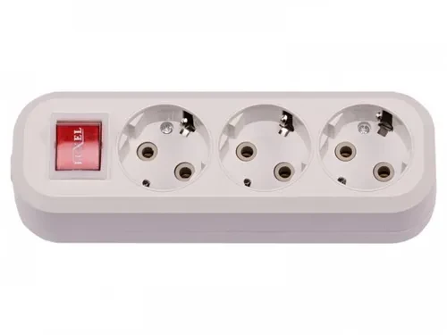 Колодка LUXEL 3-я из заземл. с преп. 7231 Колодка LUXEL 3-я из заземл. с преп. 7231