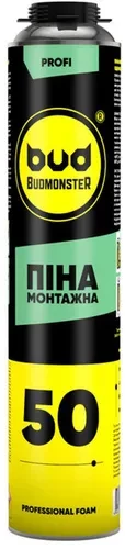 Пена монтажная BUDMONSTER 50 650мл профессиональная Пена монтажная BUDMONSTER 50 650мл профессиональная