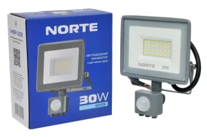 Прожектор NORTE 30W с датчиком движения 6500K 1-NSP-1223