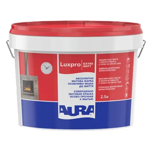 Краска AURA Luxpro ExtraMatt 2,5л акриловая моющая Краска AURA Luxpro ExtraMatt 2,5л акриловая моющая