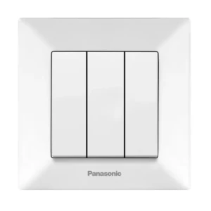 Выключатель 3-кл. белый Arkedia Slim Panasonic WNTC0015-2WH-UA, арт. 18312 (шт.)