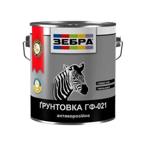 Грунтовка антикоррозионная ZEBRA ГФ-021 0,9 кг 87 красно-коричневая