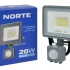 Прожектор NORTE 20W с датчиком движения 6500K 1-NSP-1222