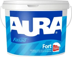 Краска фасадная AURA Fasad Fort 1л белая