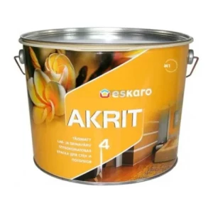 Краска ESKARO Akrit 4 9,5л белая глубокоматовая