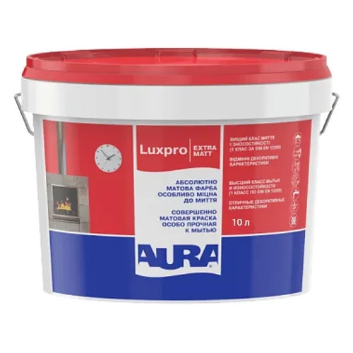 Краска AURA Luxpro ExtraMatt 10л акриловая моющая Краска AURA Luxpro ExtraMatt 10л акриловая моющая
