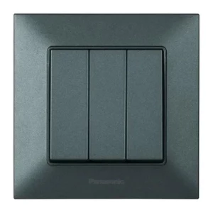 Выключатель 3-клав. дымчатый Arkedia Slim Panasonic WNTC0015-2DG