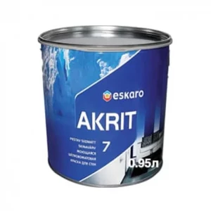 Краска ESKARO Akrit 7 0,95л белая шелковисто-матовая