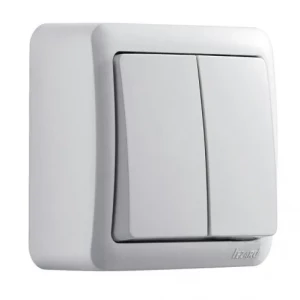 Выключатель LEZARD Demet 2-клавишный белый 711-0200-101