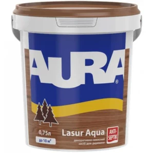 Деревозащитное средство AURA Lasur Aqua акриловое 0,75л бесцветное.