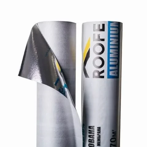 Мембрана Roofer пароизоляционная серая h=1.6 (рулон 70кв.м) Мембрана Roofer пароизоляционная серая h=1.6 (рулон 70кв.м)