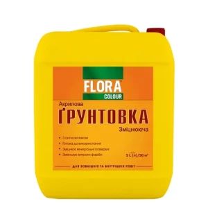 Грунтовка акриловая FLORA 5 кг.
