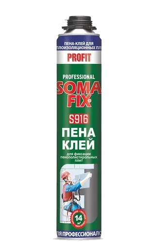Пена-клей SOMA FIX S916 профессиональная 750мл Пена-клей SOMA FIX S916 профессиональная 750мл