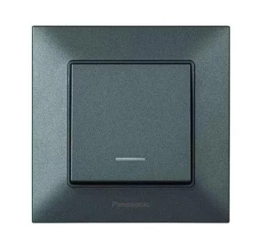 Выключатель 1-клав. дымчатый Arkedia Slim Panaconic проходной WNTC0003-2DG