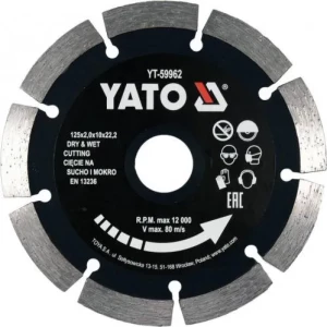 Диск алмазный YATO 125*2,0*10*22,2мм по камню и бетону YT-59962