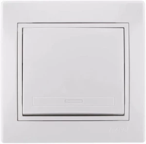Выключатель LEZARD Mira 1-клавишный белый 701-0202-100