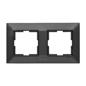 Рамка PANASONIC Arkedia Slim 2-я горизонтальная дымчатая WNTF0802-2DG