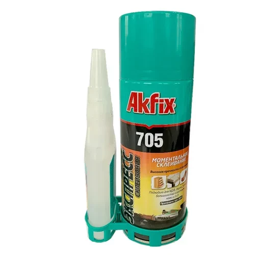 Клей с активатором AKFIX 705 для МДФ и дерева 400мл+100мл Клей с активатором AKFIX 705 для МДФ и дерева 400мл+100мл