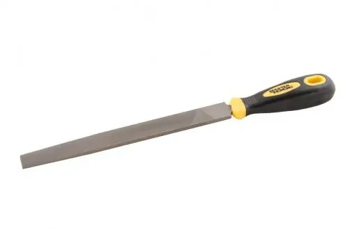 Напильник MASTERTOOL плоский 200мм с ручкой 06-0200 Напильник MASTERTOOL плоский 200мм с ручкой 06-0200