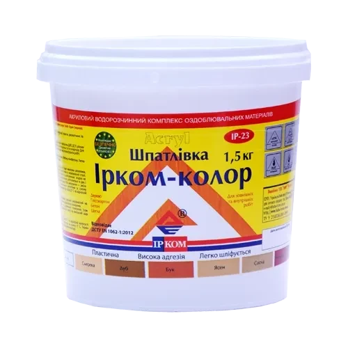 Шпаклевка "Ирком-Колор" для дерева 1,5кг ель