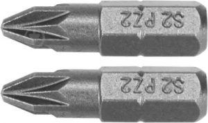 Бита YATO PZ2*25мм HEX 1/4 AISI S2 2шт YT-77881