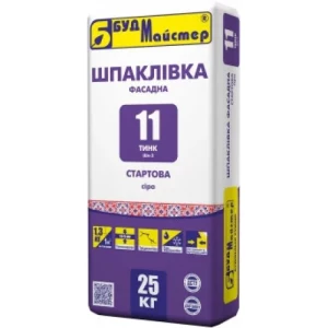 Шпатлевка фасадная БудМастер старт ТИНК-11 цементная серая 25кг