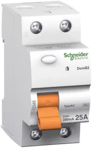 Дифференциальное реле SCHNEIDER ELECTRIC ВД 63 25A 30мА 2р 11450