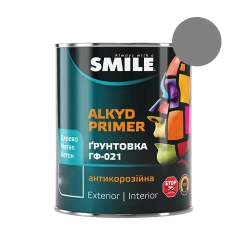 Грунтовка Smile ГФ-021 серый 3кг 00-8015 Грунтовка Smile ГФ-021 серый 3кг 00-8015