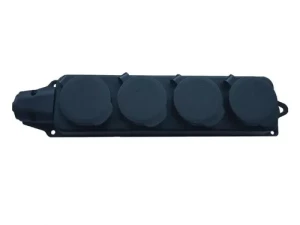 Колодка LUXEL 4-я с зазем.16А каучуковая Л 1134