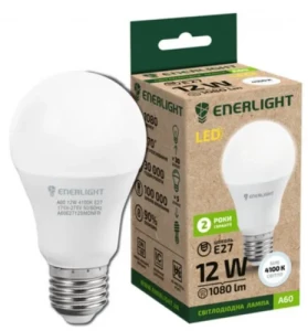 Лампа LED ENERLIGHT Е27 12Вт A60 4100К