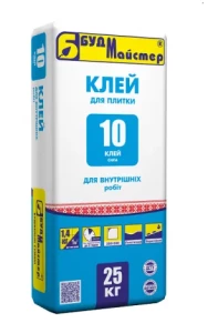 Клей для плитки БУДМАСТЕР Клей-10 25кг