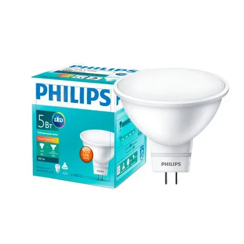 Лампа LED PHILIPS MR-16 5-50Вт 120D 2700K тепл. Лампа LED PHILIPS MR-16 5-50Вт 120D 2700K тепл.