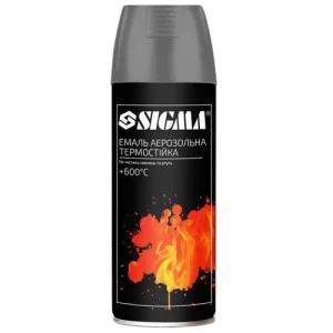 Емаль SIGMA акрилова  400мл жаростійка срібний  мат 9065