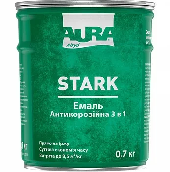 Грунт-эмаль 3в1 антикоррозионная AURA STARK темно-коричневая 0,7кг Грунт-эмаль 3в1 антикоррозионная AURA STARK темно-коричневая 0,7кг